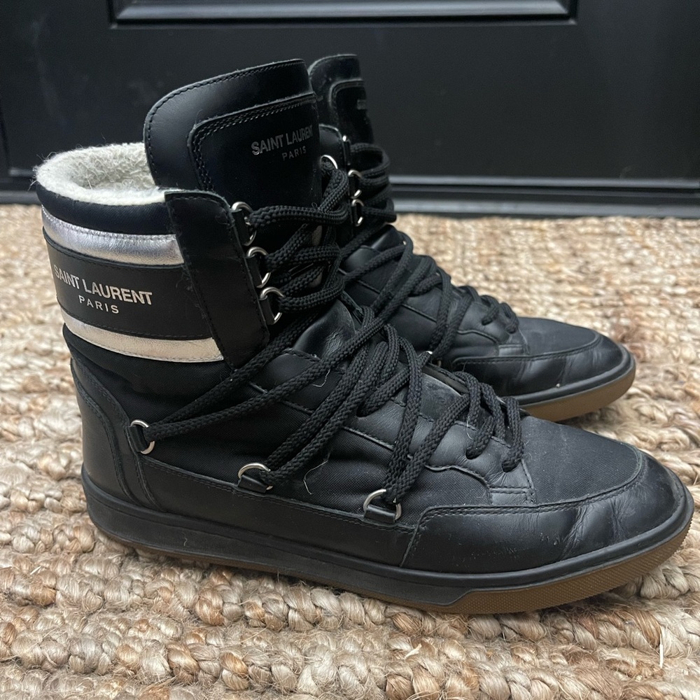 Saint Laurent Black High-Top Sneakers